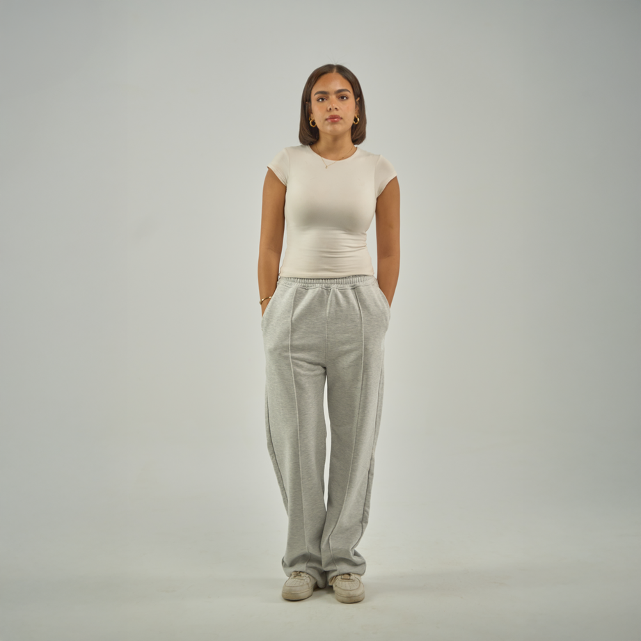 Heather Grey Cotton Sweatpants